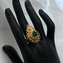 Load image into Gallery viewer, Green paisley ring
