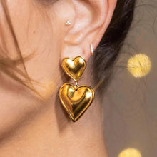 Load image into Gallery viewer, Two of hearts earrings
