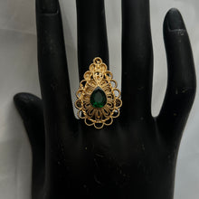 Load image into Gallery viewer, Green paisley ring
