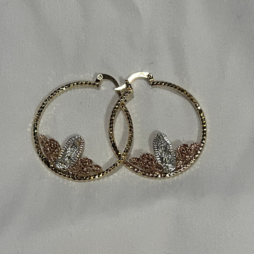 Virgincita rose earrings