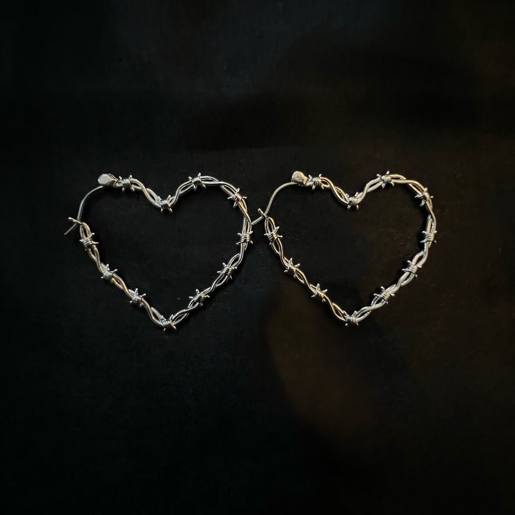 Barbwire heart hoops