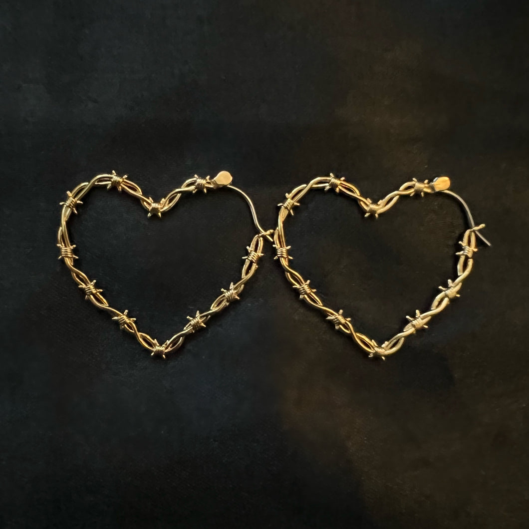 Barbwire heart hoops